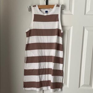 Old Navy Brown and White Striped Top